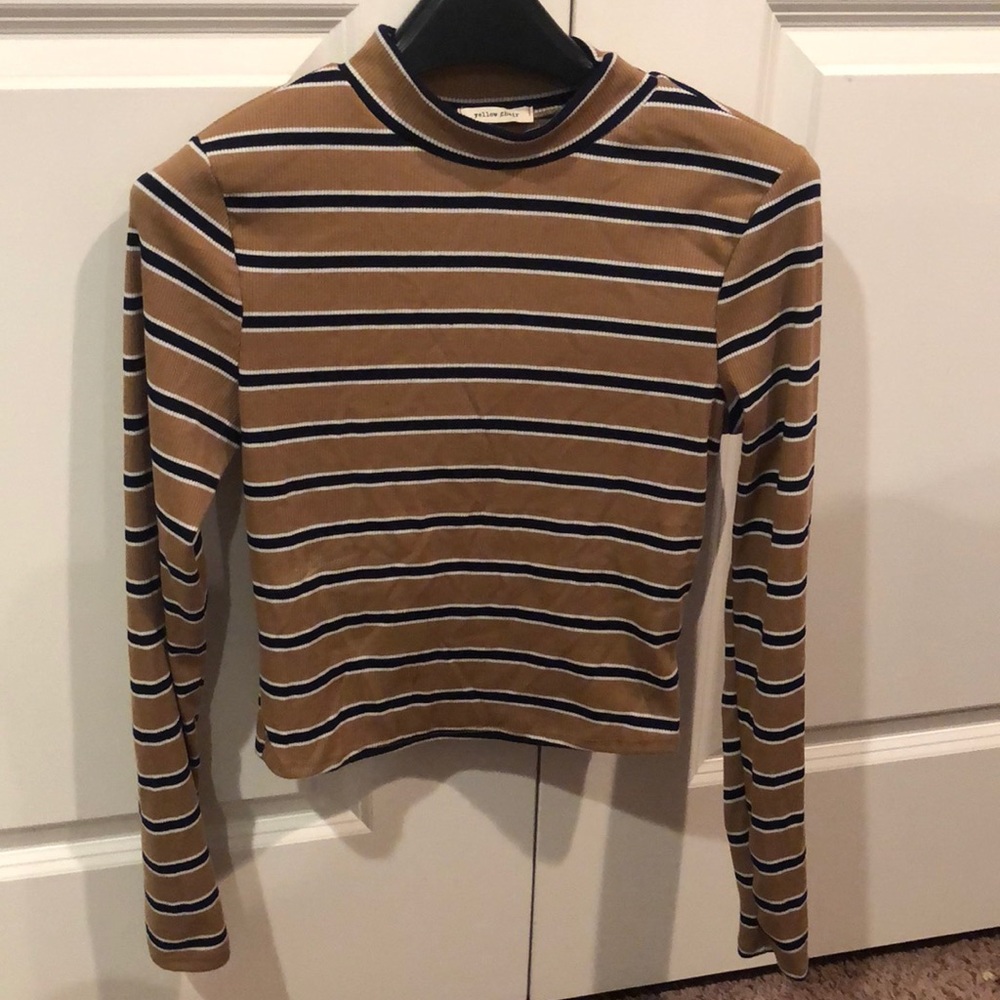 Long sleeve striped crop